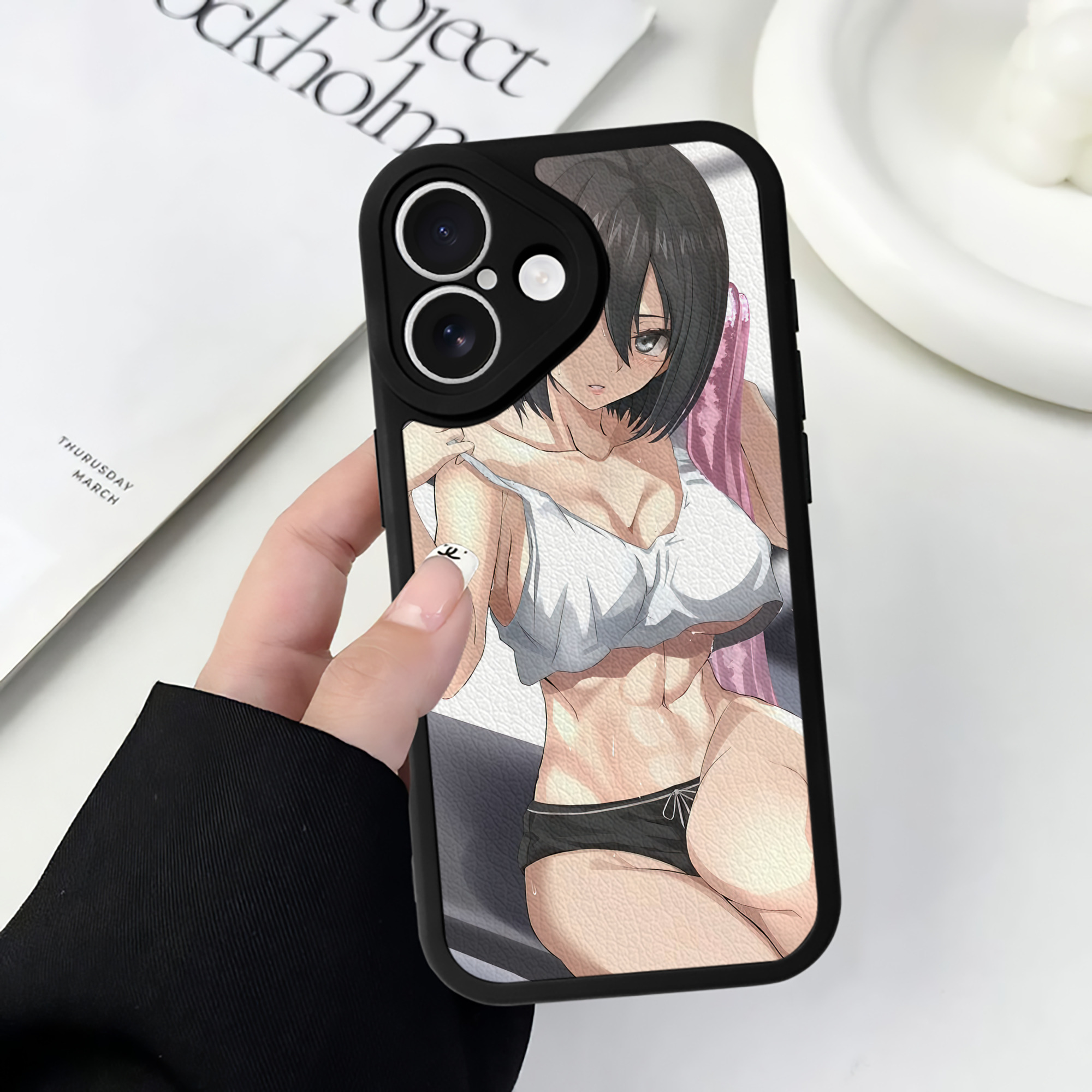 （画像用） 進撃の巨人 Attack on Titan 【iPhone 16シリーズ対応】シリコンスマホケース（レザー調） 材質：シリコン
